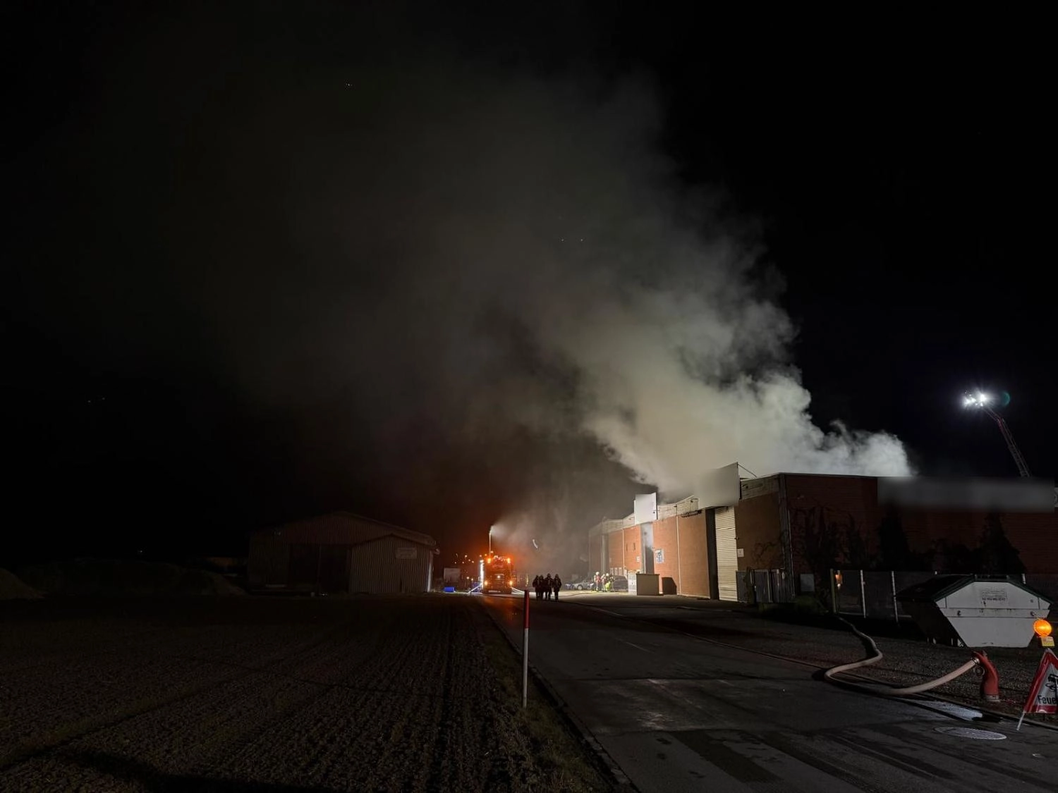 Beringen: Brandausbruch in Recyclinganlage