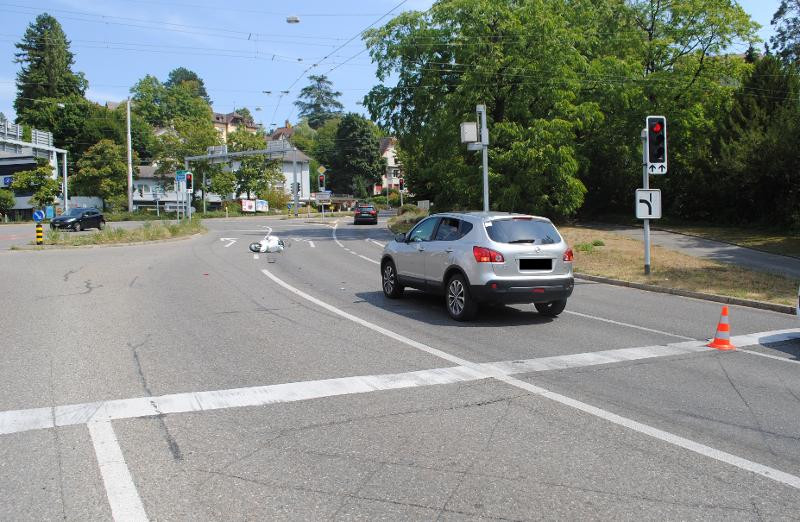 Stadt Schaffhausen: Verkehrsunfall fordert eine verletzte Person