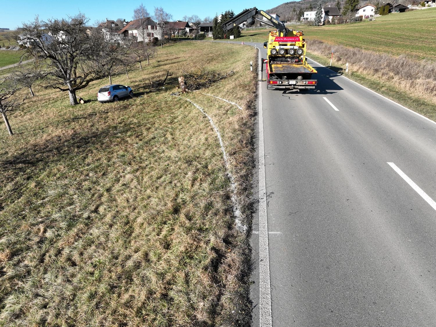 Siblingen: Auto kollidiert mit Baum – Fahrer verletzt
