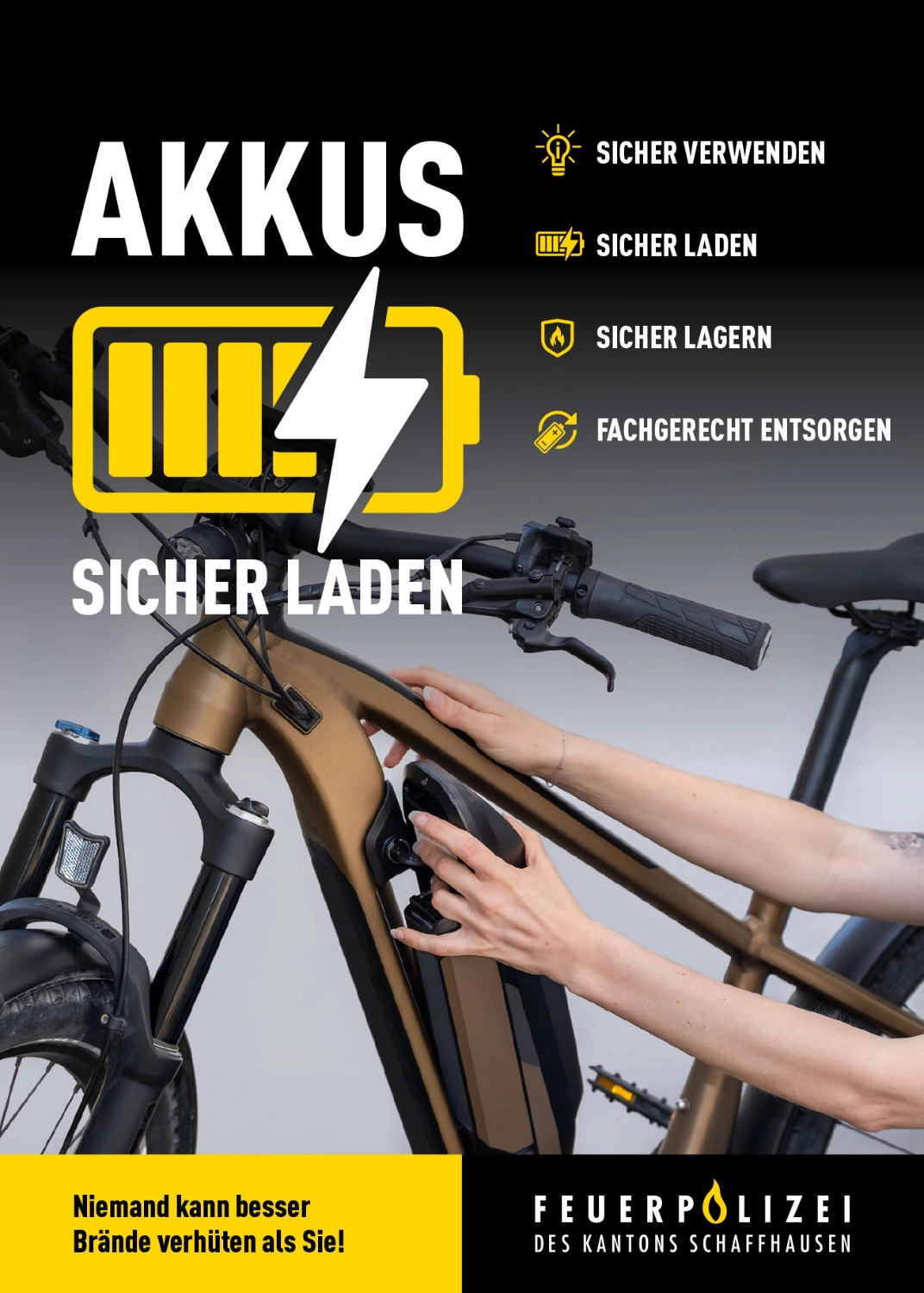 Akkus sicher laden  Prventionskampagne