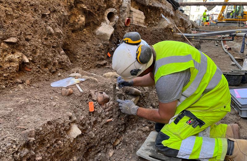 Leitungsbau Safrangasse: Archäologische Funde zu Tage getreten